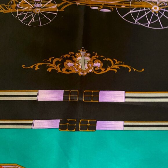 Vintage large 80s 32" x 35" fun print scarf wrap - Picture 4 of 13